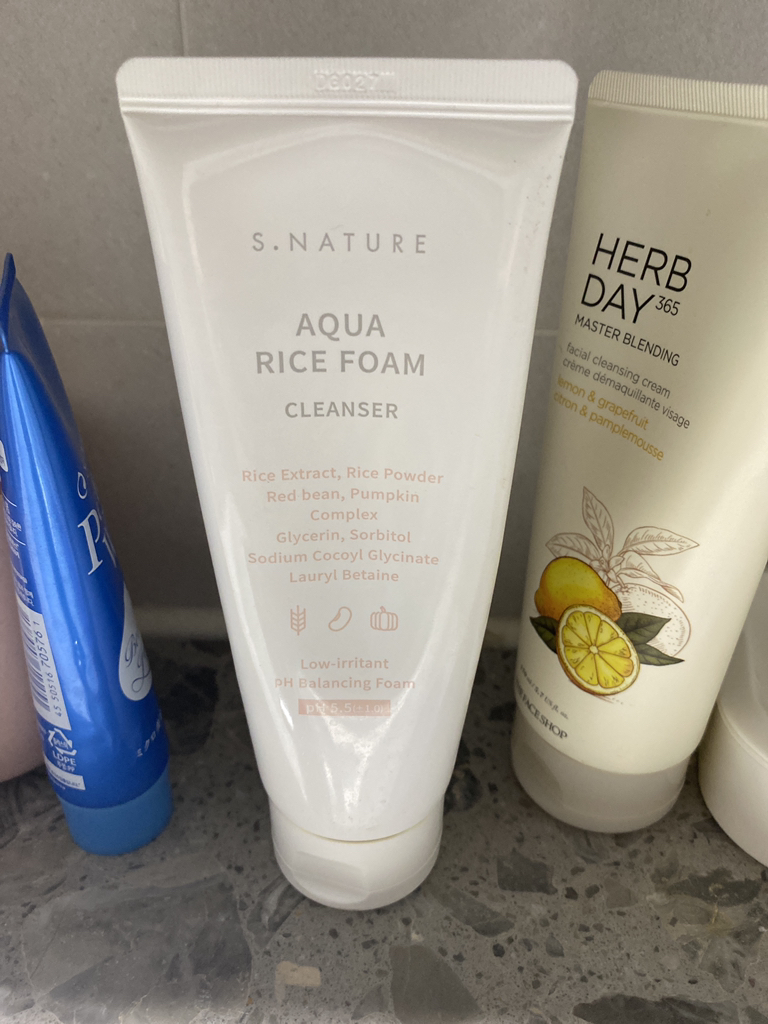 善自然水库大米弱酸性洗面奶的真实用户使用照片