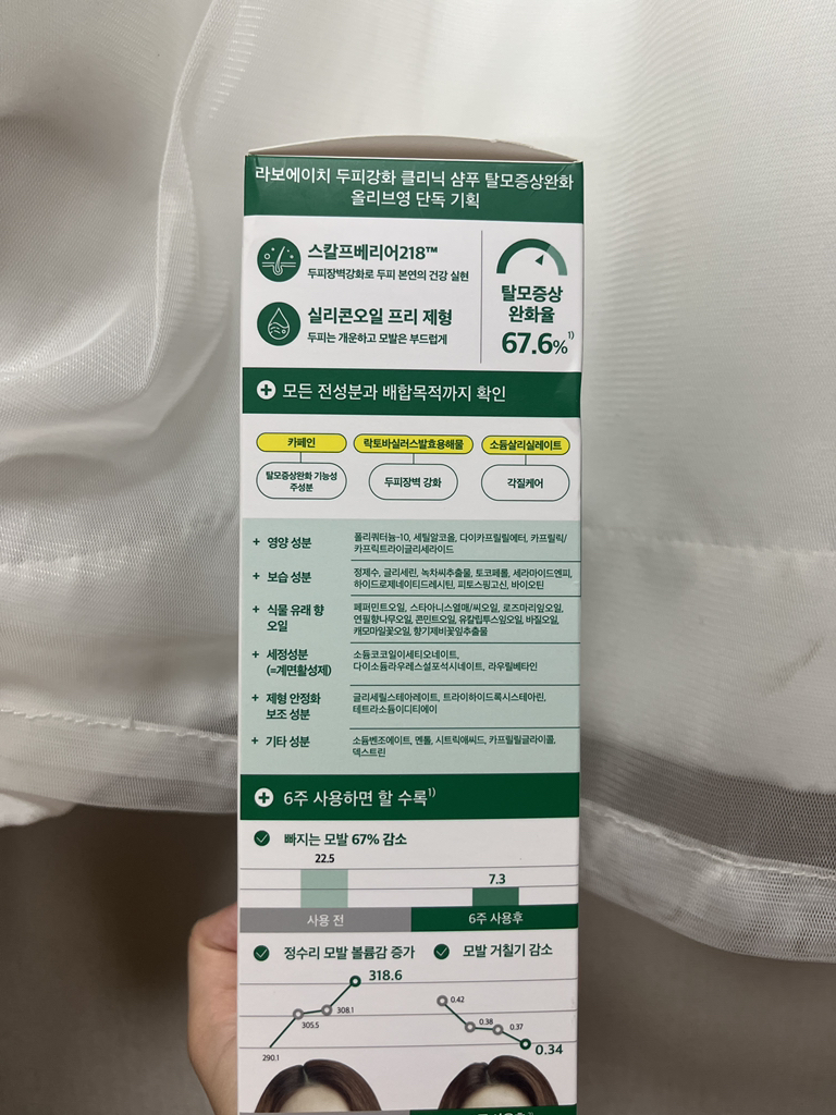 라보에이치 (LABO-H) 두피강화 클리닉 탈모증상완화 샴푸 review image