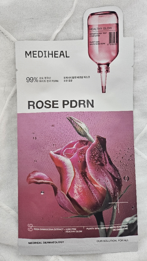 MEDIHEAL (美迪惠尔) 必需口罩 [玫瑰PDRN毛孔结光] common.review image