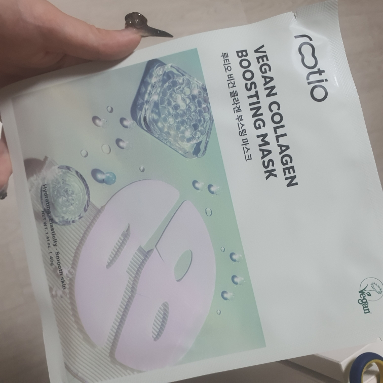 纯素胶原蛋白面膜的真实用户使用照片