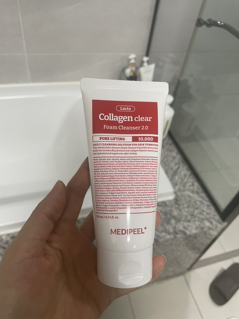 红色乳酸胶原蛋白清洁泡沫洁面乳2.0的真实用户使用照片