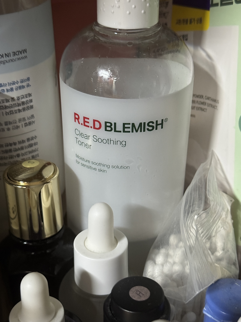 红色痘印清洁舒缓爽肤水的真实用户使用照片