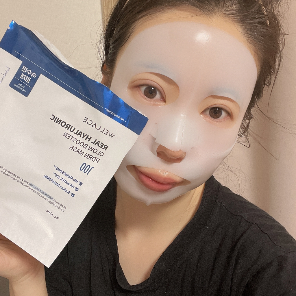 웰라쥬 (WELLAGE) 리얼 히알루로닉 글로우 부스터 피디알엔 마스크 review image
