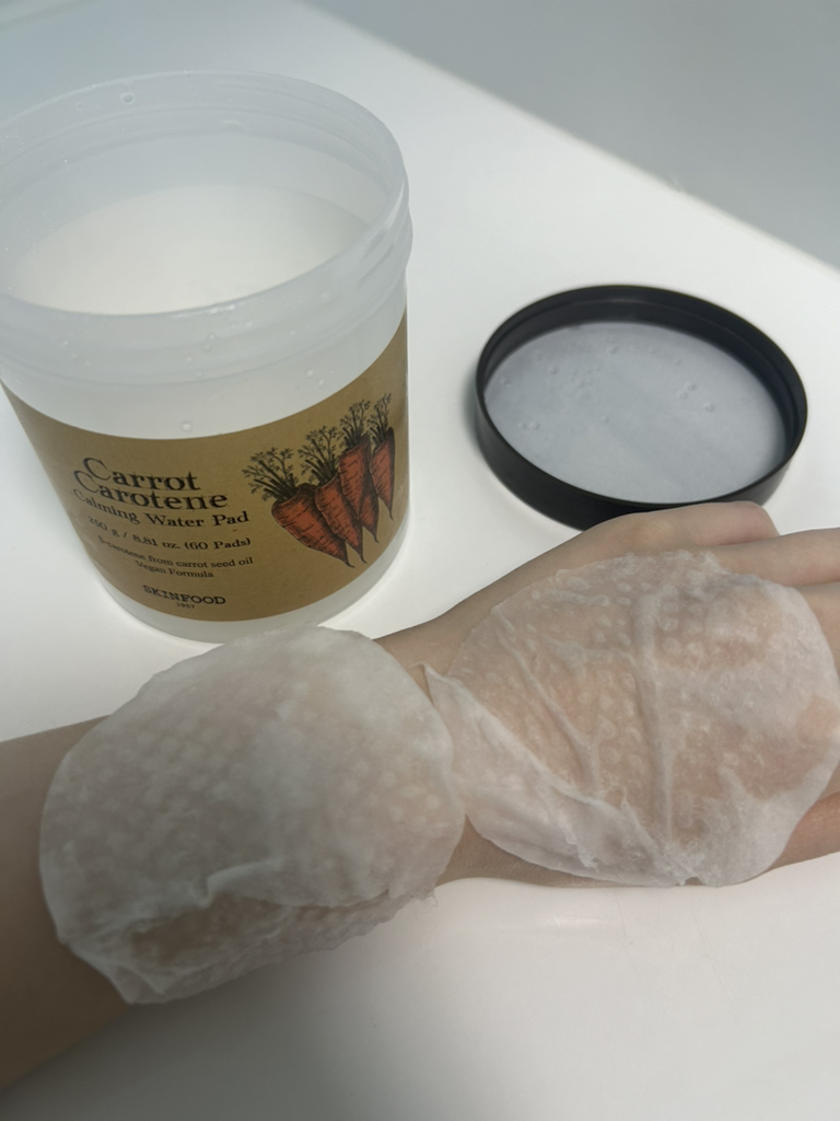 胡萝卜素卡明水化妆棉的真实用户使用照片