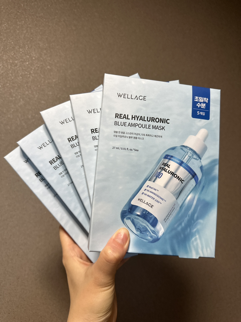 웰라쥬 (WELLAGE) 리얼 히알루로닉 블루 앰플 마스크 review image