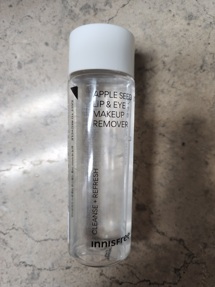 苹果籽唇部和眼部卸妆液的真实用户使用照片