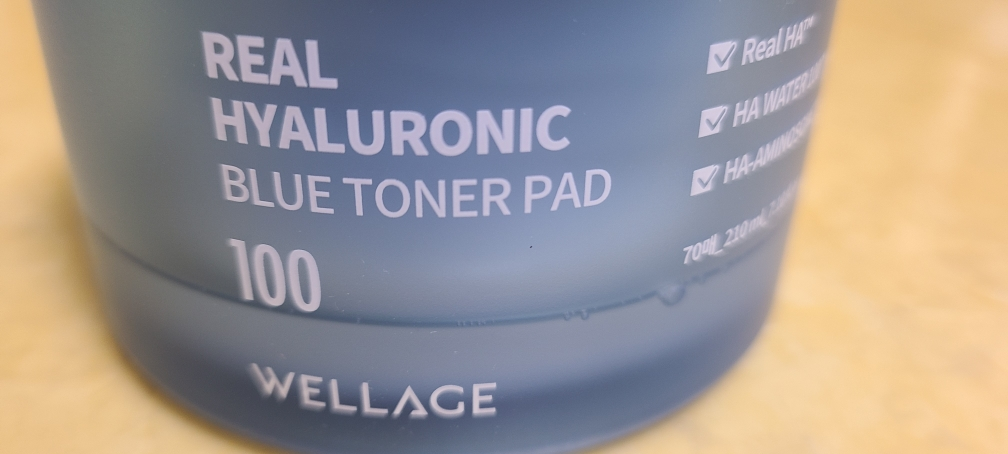 真正的玻尿酸蓝色化妆棉的真实用户使用照片