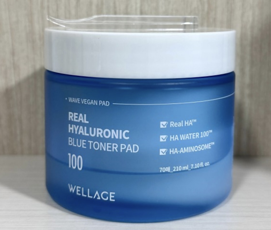 真正的玻尿酸蓝色化妆棉的真实用户使用照片