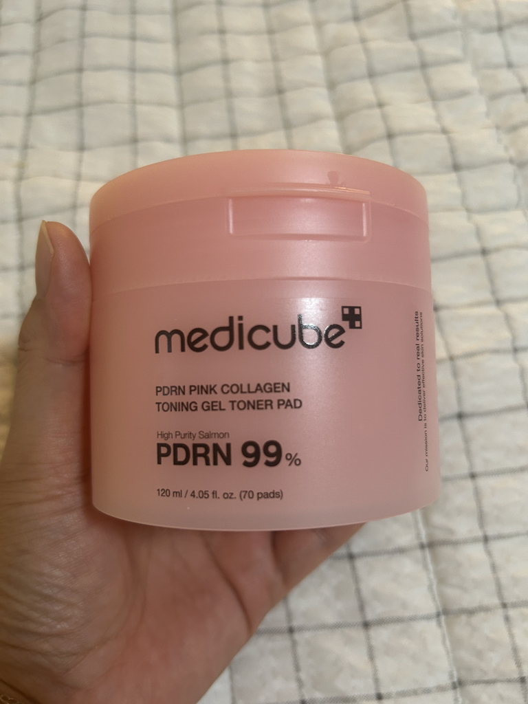 PDRN 粉色胶原蛋白爽肤凝胶化妆棉的真实用户使用照片