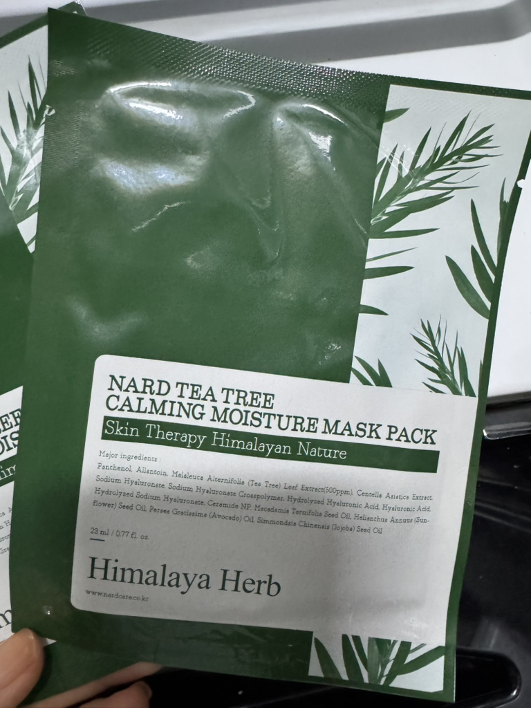 茶树舒缓保湿面膜的真实用户使用照片