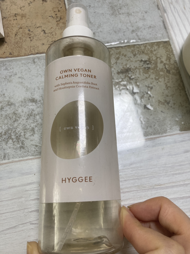 素食主义镇静爽肤水的真实用户使用照片