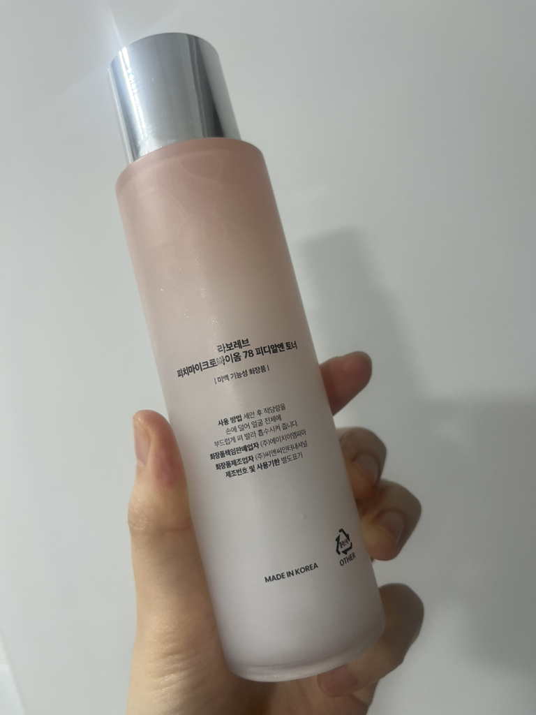 라보레브 (LABOREVE) 피치마이크로바이옴 78 피디알엔 토너 review image