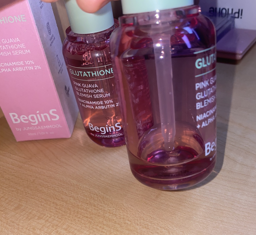 비긴스바이정샘물 (BeginSbyJUNGSAEMMOOL) 핑크 구아바 글루타치온 흔적 세럼 review image