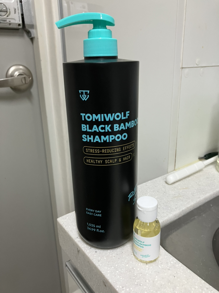 黑竹洗发水的真实用户使用照片