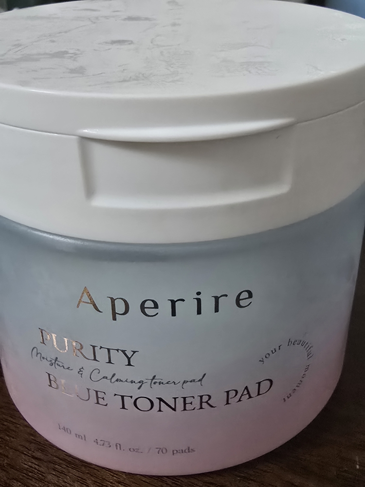 纯蓝色化妆棉的真实用户使用照片