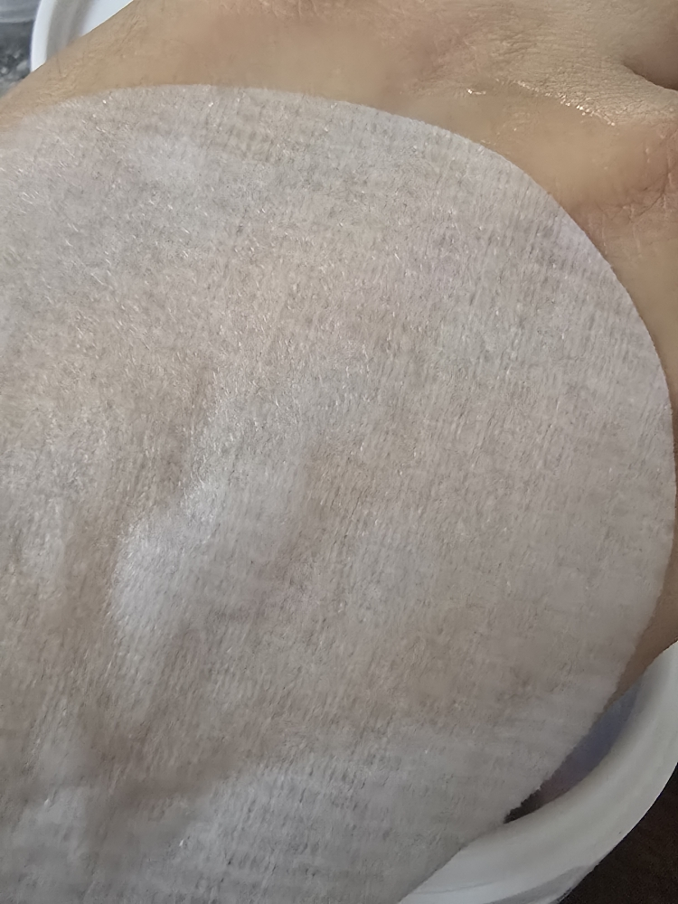 纯蓝色化妆棉的真实用户使用照片