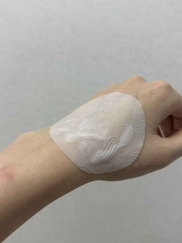 真正的玻尿酸蓝色化妆棉的真实用户使用照片