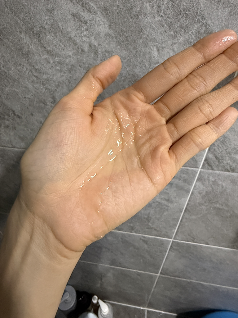 强化京东大米透明洁肤油的真实用户使用照片