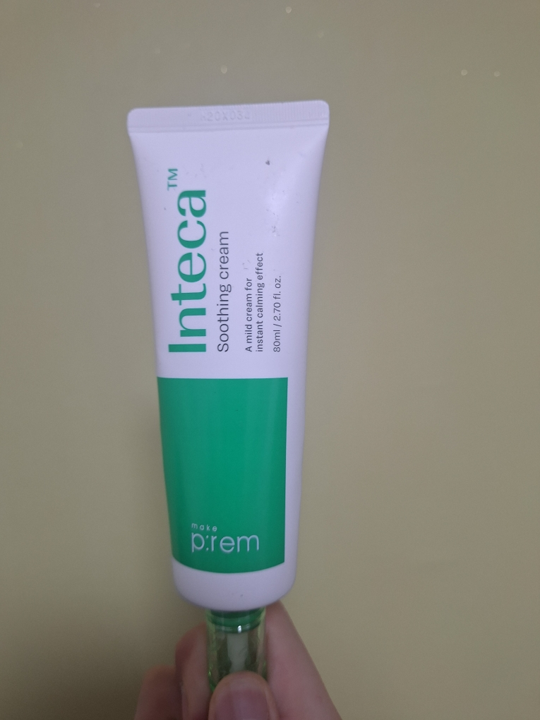 Inteca积雪草高效吸收镇静面霜的真实用户使用照片