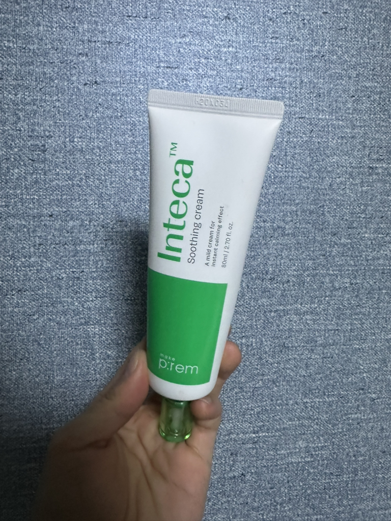 Inteca积雪草高效吸收镇静面霜的真实用户使用照片