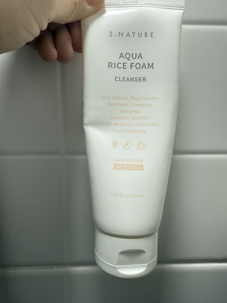 善自然水库大米弱酸性洗面奶的真实用户使用照片