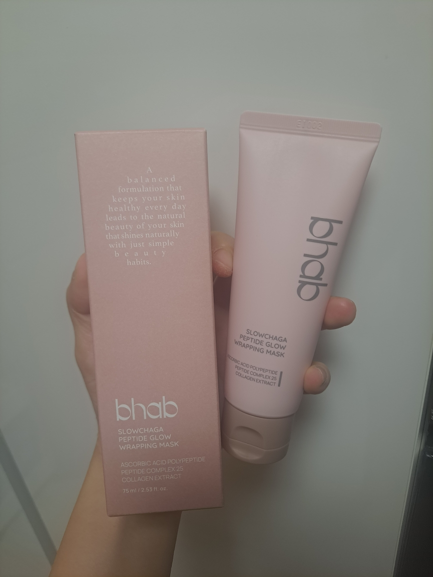 비햅 (bhab) 슬로우차가 펩타이드 글로우 랩핑 마스크 review image