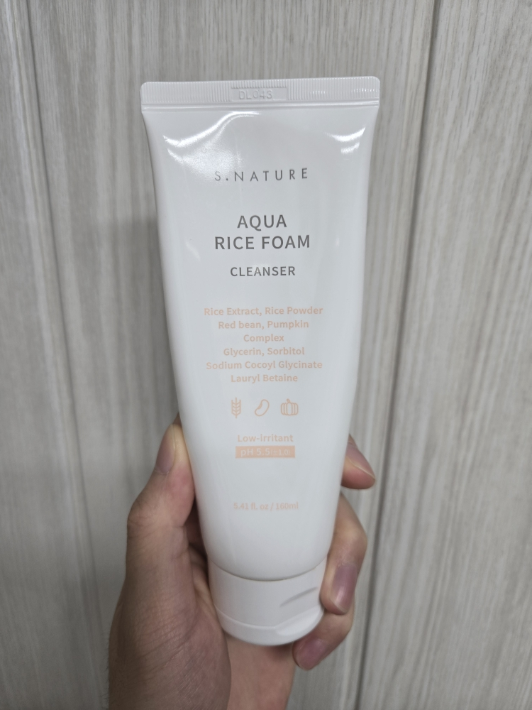 에스네이처 (S.NATURE) 아쿠아 라이스 약산성 클렌징 폼 review image