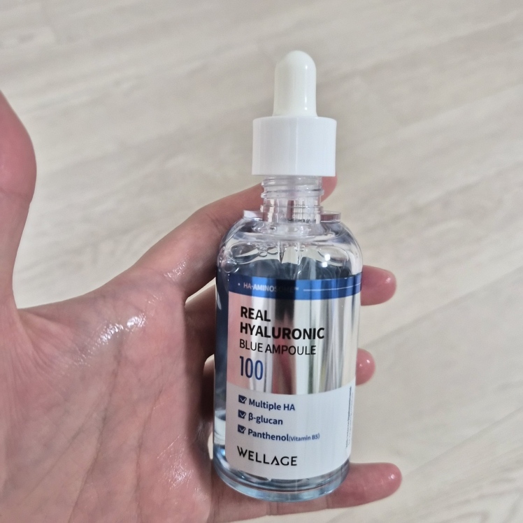 웰라쥬 (WELLAGE) 리얼 히알루로닉 블루 100 앰플 review image