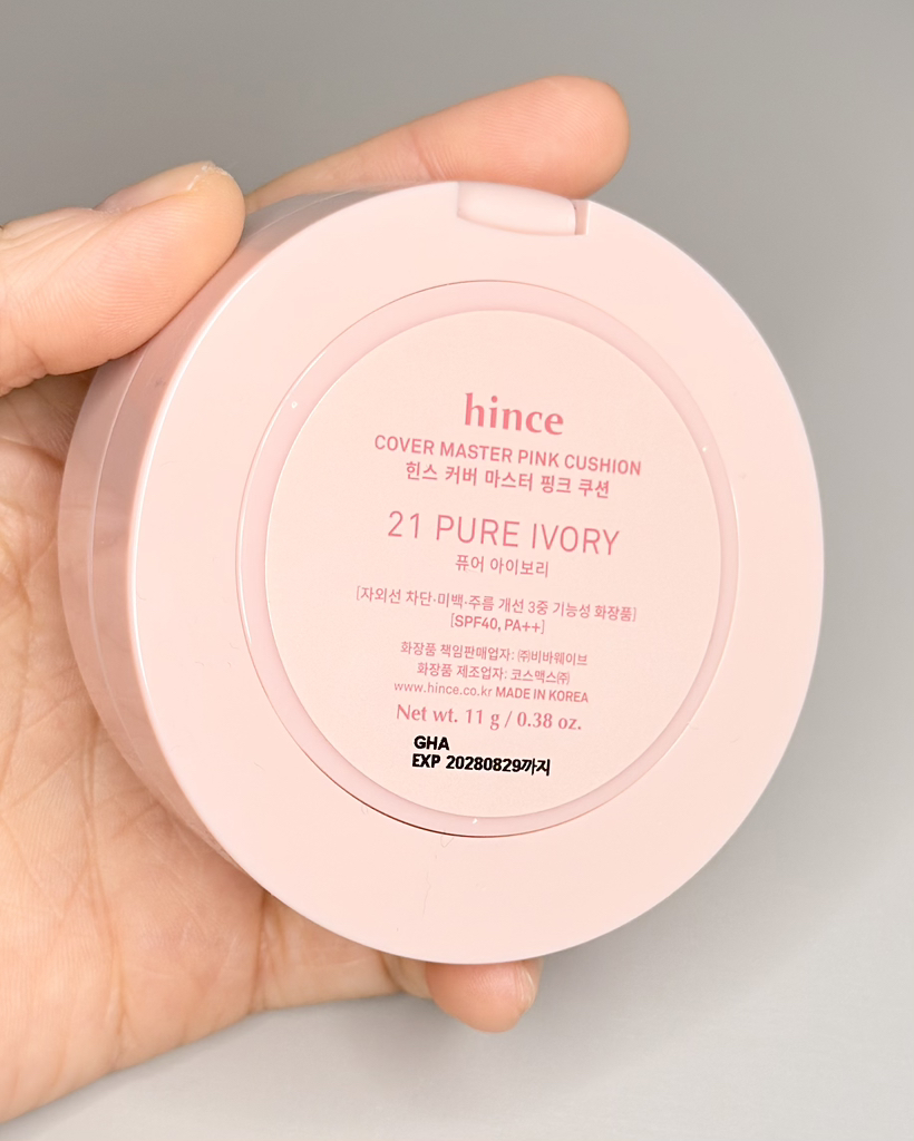 힌스 (hince) 커버 마스터 핑크 쿠션 [SPF40/PA++] [21 퓨어 아이보리] review image