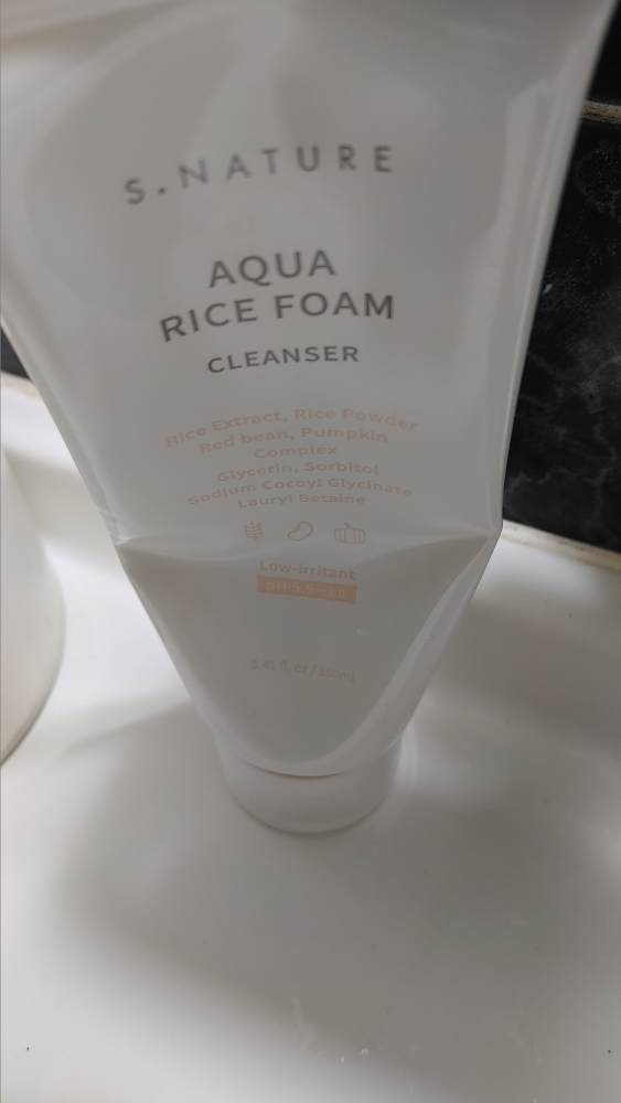 에스네이처 (S.NATURE) 아쿠아 라이스 약산성 클렌징 폼 review image