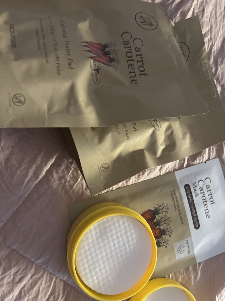스킨푸드 (SKINFOOD) 캐롯 카로틴 카밍 워터 패드 review image