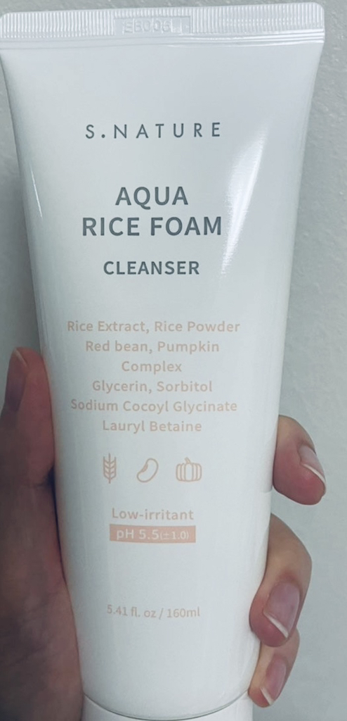 善自然水库大米弱酸性洗面奶的真实用户使用照片