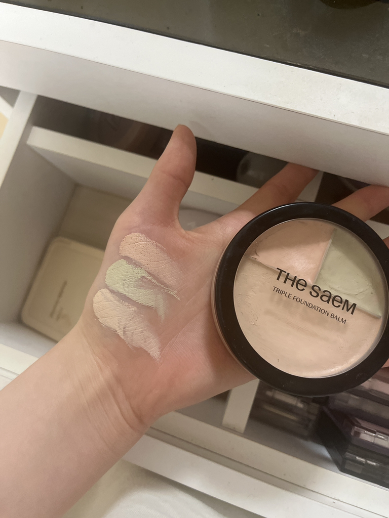 더샘 (theSAEM) 커버 퍼펙션 트리플 파운데이션 밤 [1.0 클리어베이지] review image