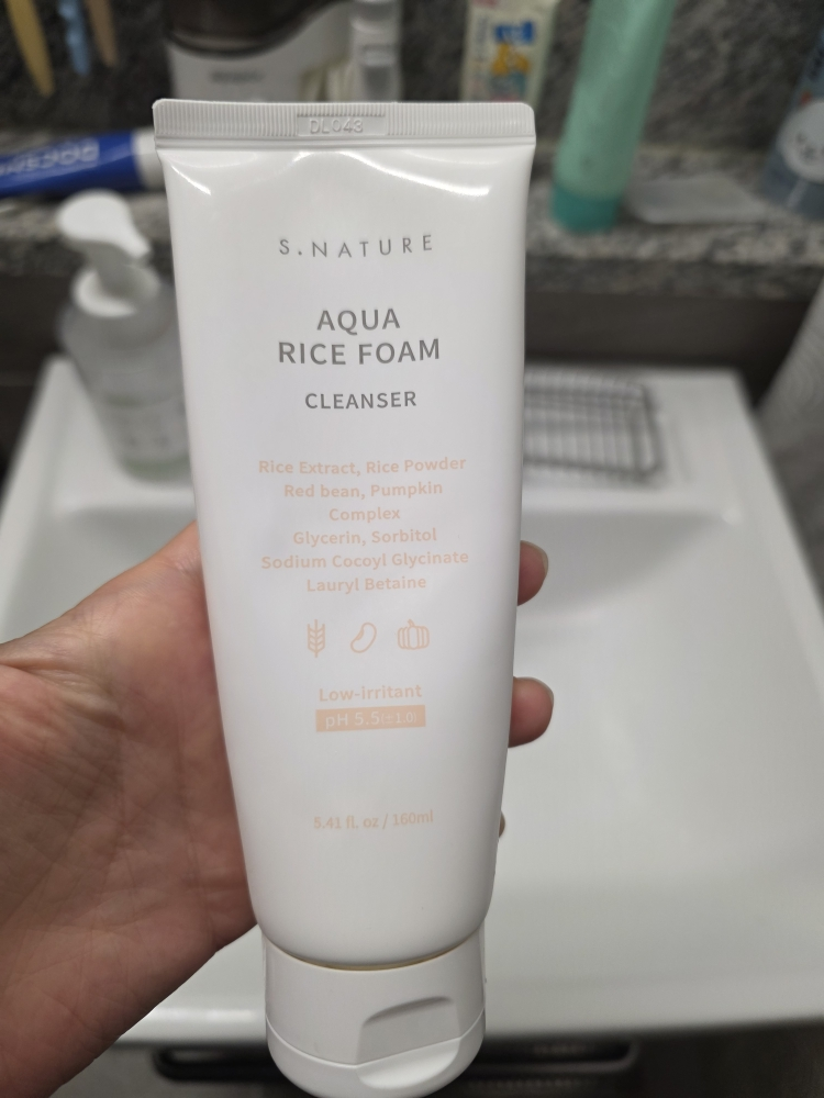 善自然水库大米弱酸性洗面奶的真实用户使用照片