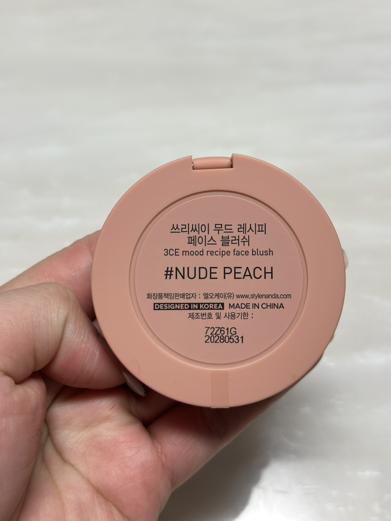 3CE (쓰리씨이) 무드 레시피 페이스 블러쉬 [NUDE PEACH] review image
