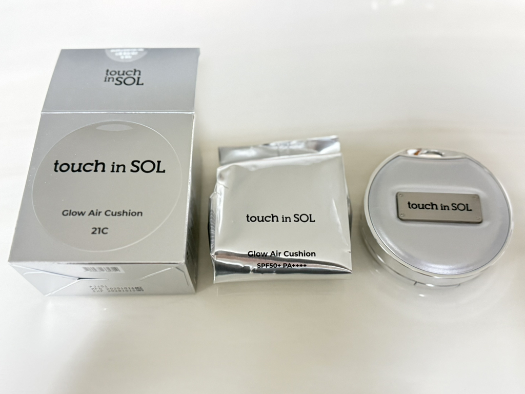 터치인솔 (TouchinSol) 글로우 에어 쿠션 [SPF50+/PA++++] [21C 핑크 베이지] review image