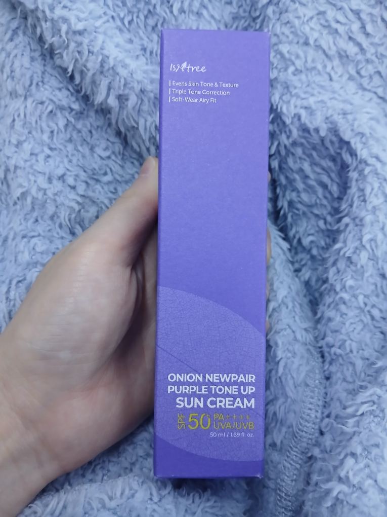 Ảnh đánh giá thực tế của người dùng về Onion New Fair Purple Tone-Up Sunscreen [SPF50+/PA++++]