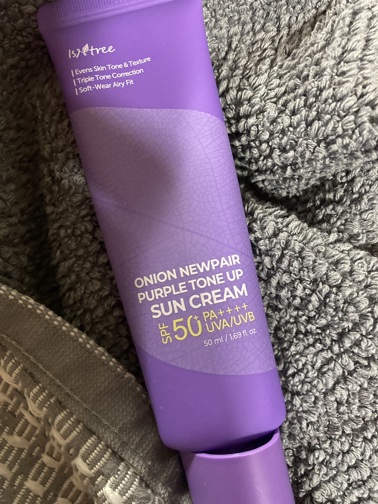Ảnh đánh giá thực tế của người dùng về Onion New Fair Purple Tone-Up Sunscreen [SPF50+/PA++++]