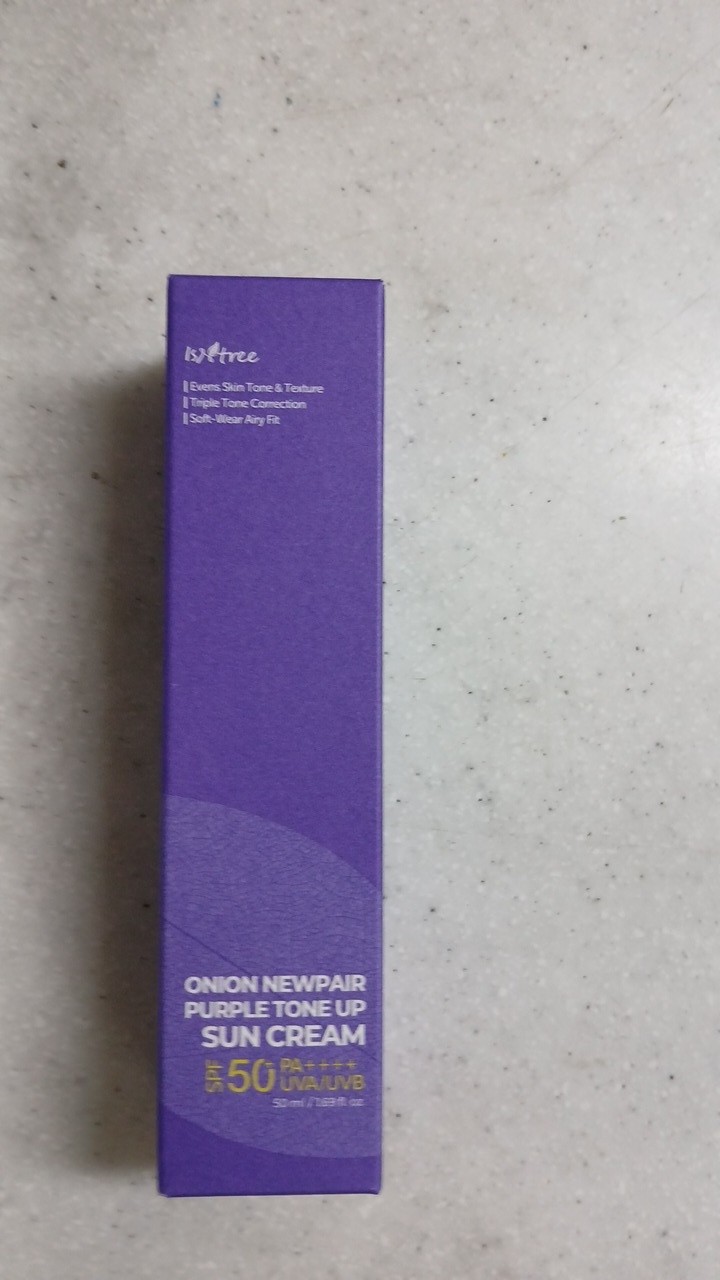 Ảnh đánh giá thực tế của người dùng về Onion New Fair Purple Tone-Up Sunscreen [SPF50+/PA++++]