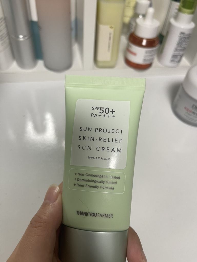 땡큐파머 (THANKYOUFARMER) 선 프로젝트 스킨 릴리프 선 크림 [SPF50+/PA++++] review image