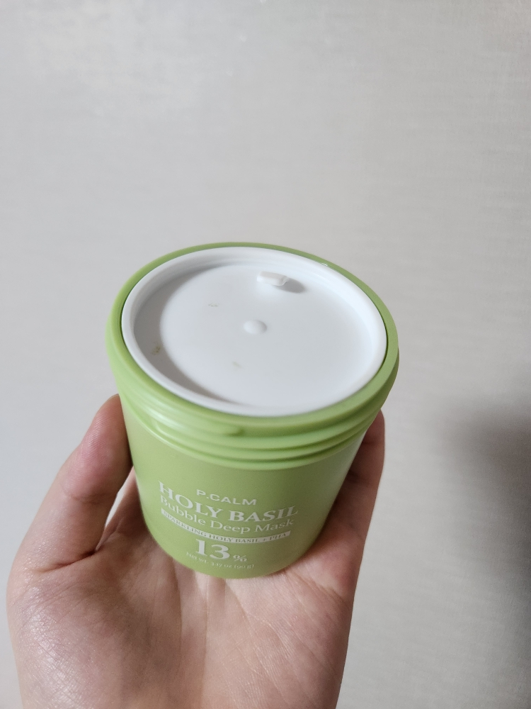 P.CALM Mặt nạ bong bóng Holy Basil review image