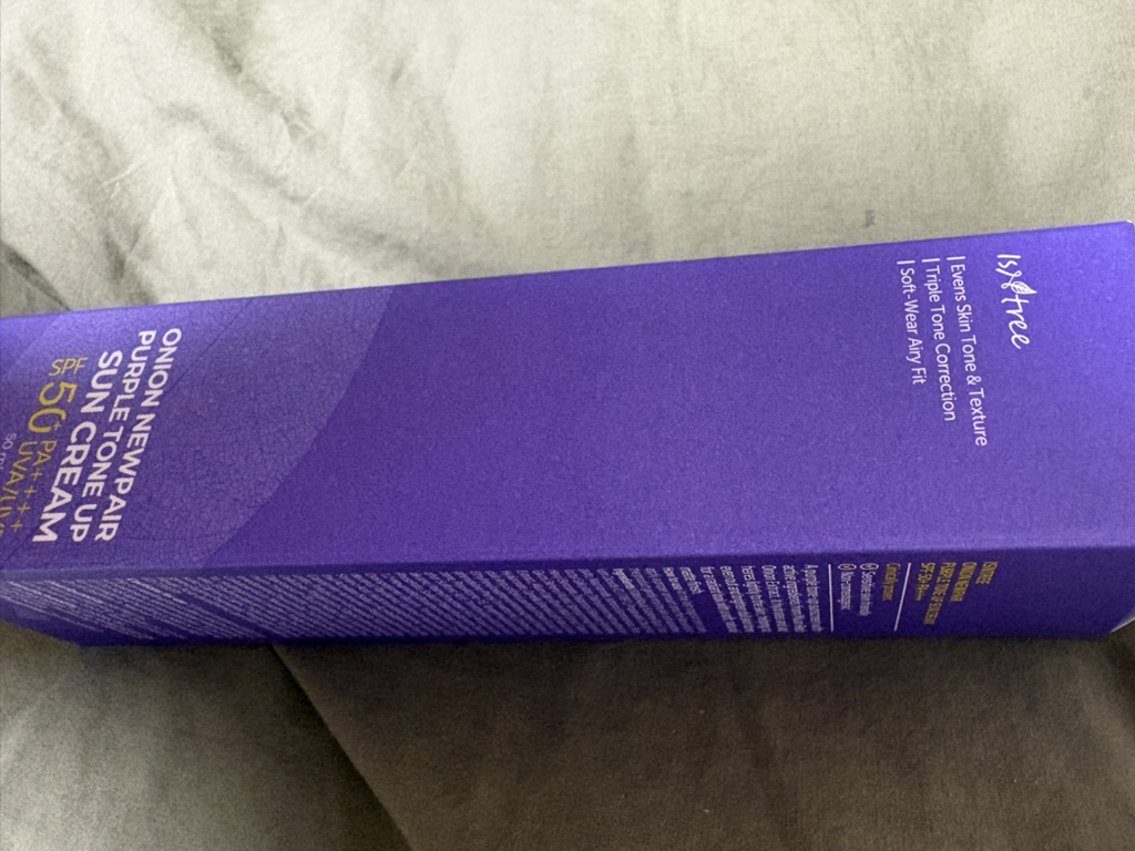 Ảnh đánh giá thực tế của người dùng về Onion New Fair Purple Tone-Up Sunscreen [SPF50+/PA++++]