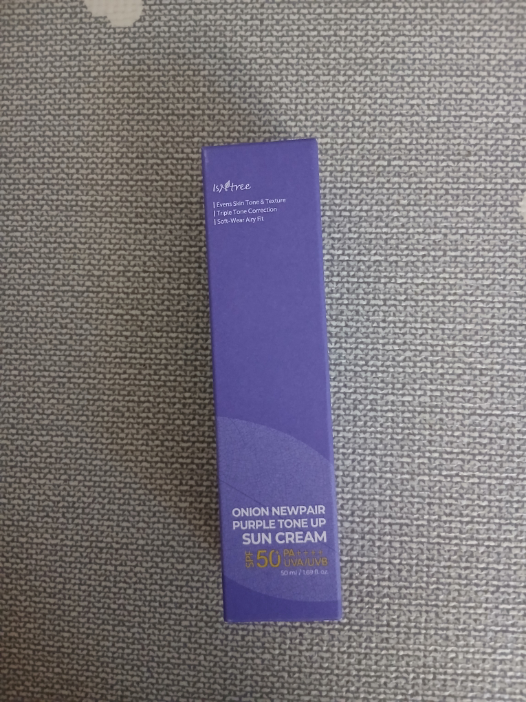 Ảnh đánh giá thực tế của người dùng về Onion New Fair Purple Tone-Up Sunscreen [SPF50+/PA++++]