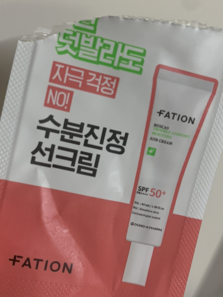 파티온 (FATION) 노스카나인 트러블 컴포트 수분 선크림 [SPF50+/PA++++] review image