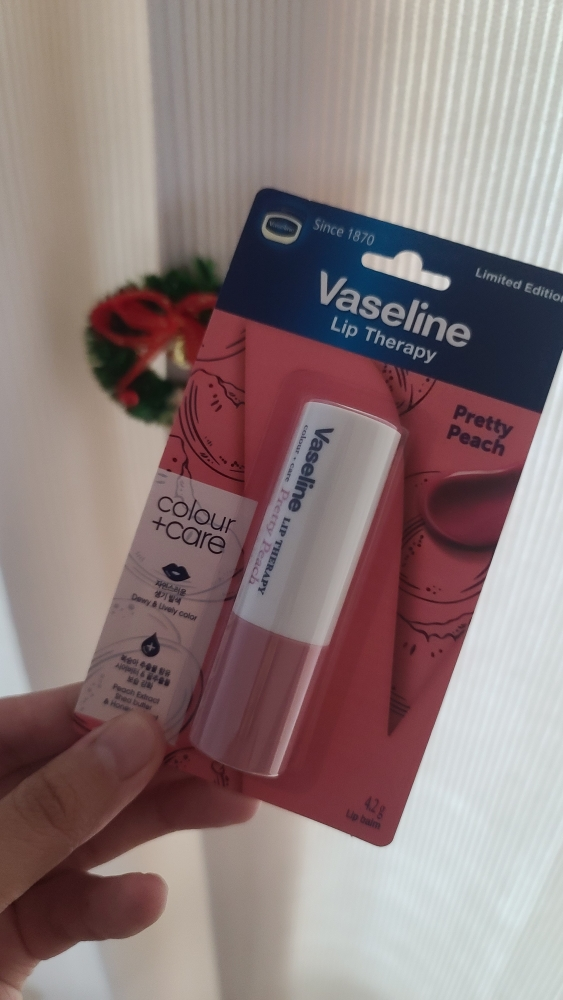 바세린 (Vaseline) 립 테라피 컬러 앤 케어 립밤 [프리티 피치] review image