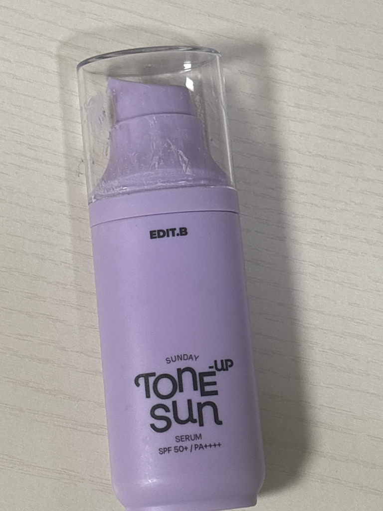 에딧비 (EDIT.B) 선데이 선세럼  [SPF50+/PA++++] [톤업/보라] review image