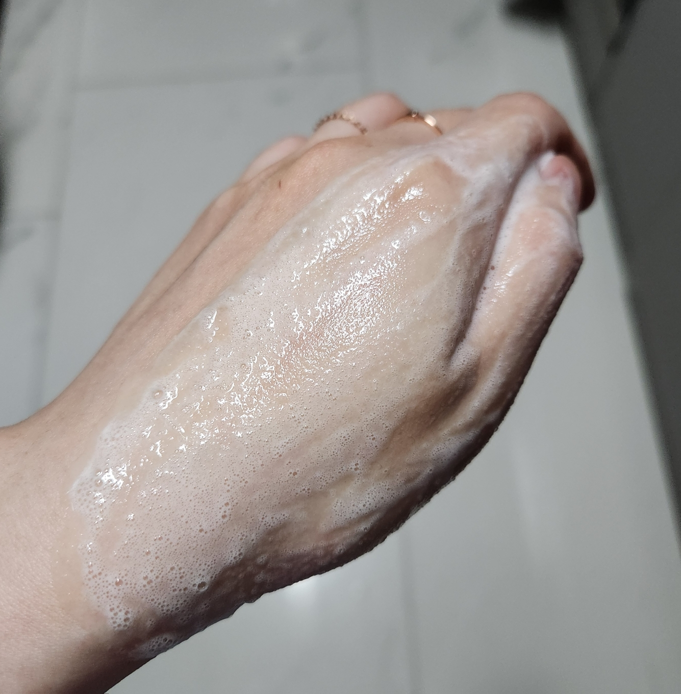 海带安瓶清洁泡沫的真实用户使用照片