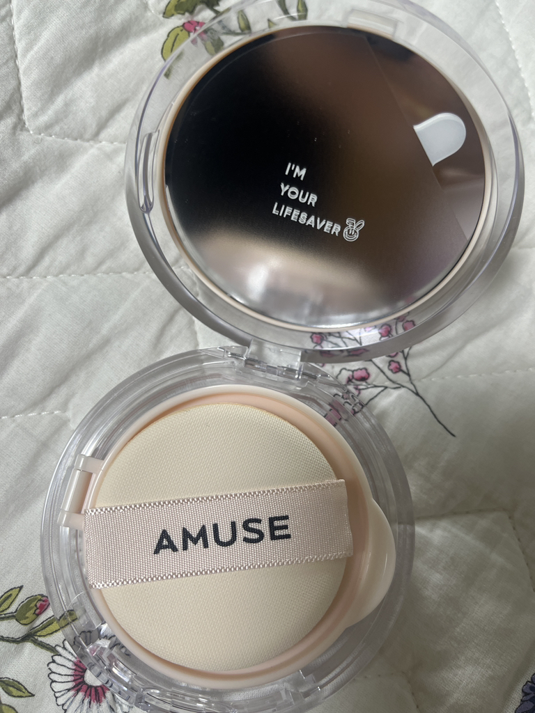 어뮤즈 (AMUSE) 스킨 튠 비건 커버 쿠션 [SPF45/PA++] [01 페어튠] review image