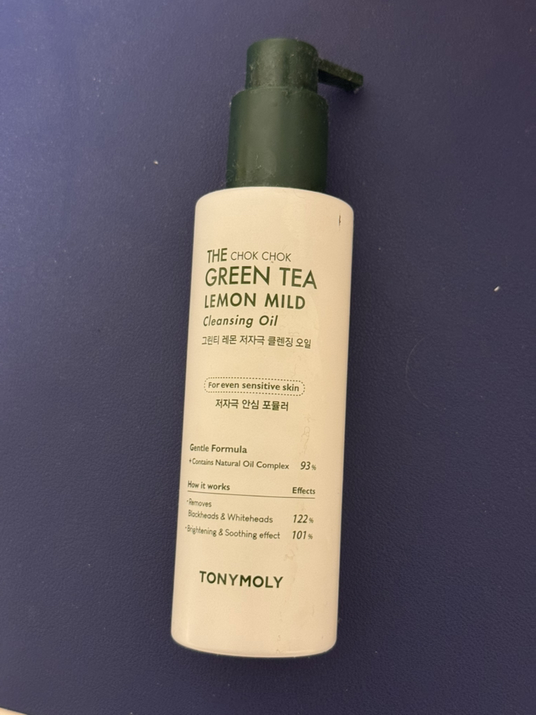 TONYMOLY Más Aceite Limpiador Hipoalergénico Té Verde Limón Hidratante review image
