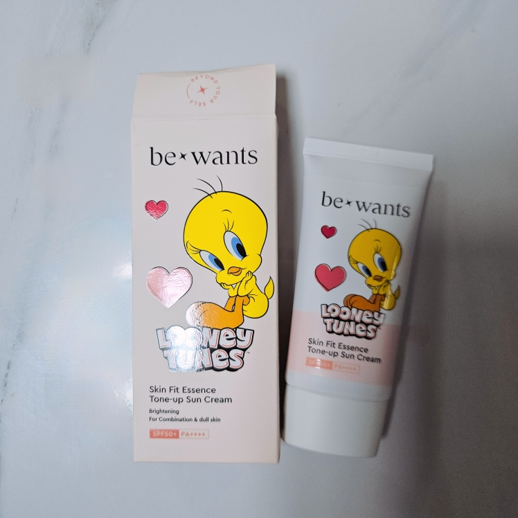 비원츠 (be+wants) 트위티 스킨핏 에센스 톤업 선크림 [SPF50+/PA++++] review image